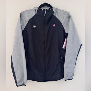NWT New Balance Women's Black and Gray Wind Breaker with Susan G Komen Logo